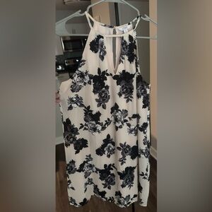 Candie's Light Pink and Black Floral Dress